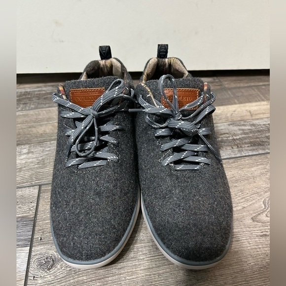 Pendleton Wool Sneaker shoe Dark Gray Lace Up vibram sole - Picture 3 of 7